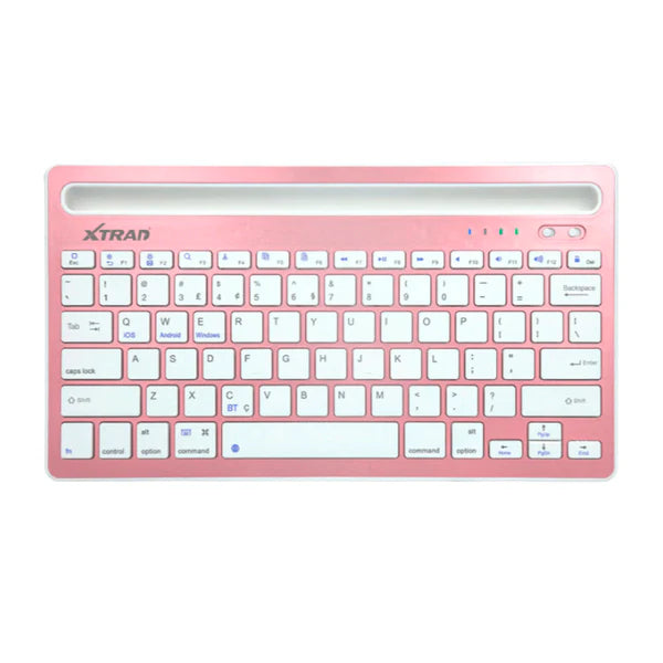 Rechargeable Dual Connect Bluetooth Keyboard with Stand